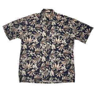 Floral Print Button Down Shirt Short Sleeve Tropical Hawaiian Casual
